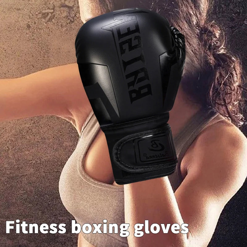 1 Paie Of 6 Oz 10 Oz Boxing Gloves Wear-resistant PU Leather Training Gloves Good Toughness Humanized Design Punching Gloves