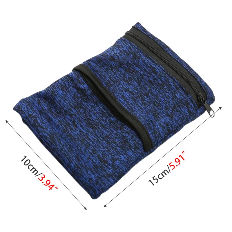 Zipper Running Bags Lightweight Wrist Wallet Pouch for Phone Key Card Sweatband Gym Fitness Sports Cycling Wristband Arm Bag