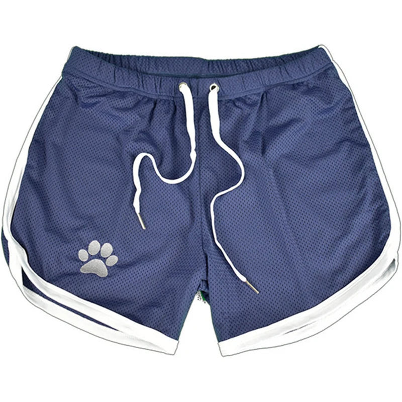 Summer fitness shorts Loose running shorts Men's jogging sports Breathable mesh shorts Thin trend men's three-quarter pants