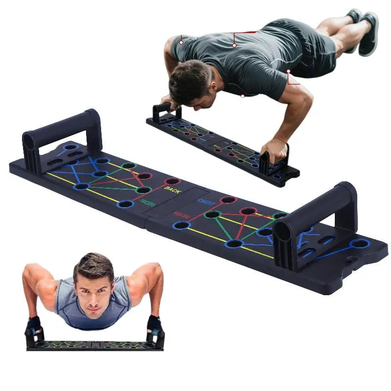 1 Set Multifunctional Thicken Push Up Board Fitness Muscle Home Gym Push Up 24 Holes Push Up Stand