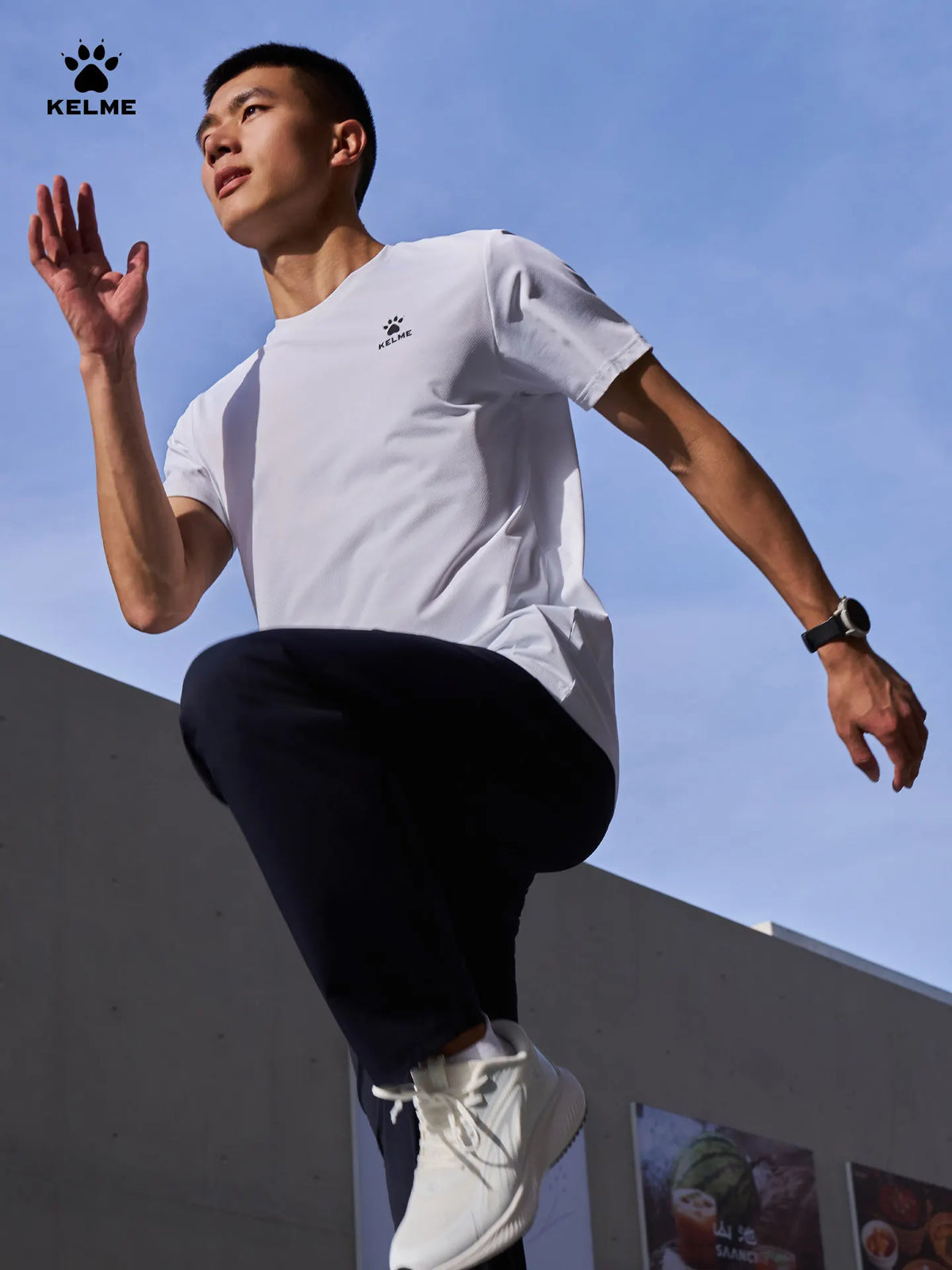 Kelme Ice Silk Short Sleeve T-shirt For Men 2026 Breathable Casual Half Sleeve Quick Drying Cool Sport Running Top