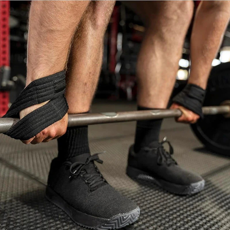 Cotton 7mm Thickened Figure 8 Weightlifting Belts Bands Anti-Slip Deadlift Powerlifting Straps Pull-ups Hand Protection