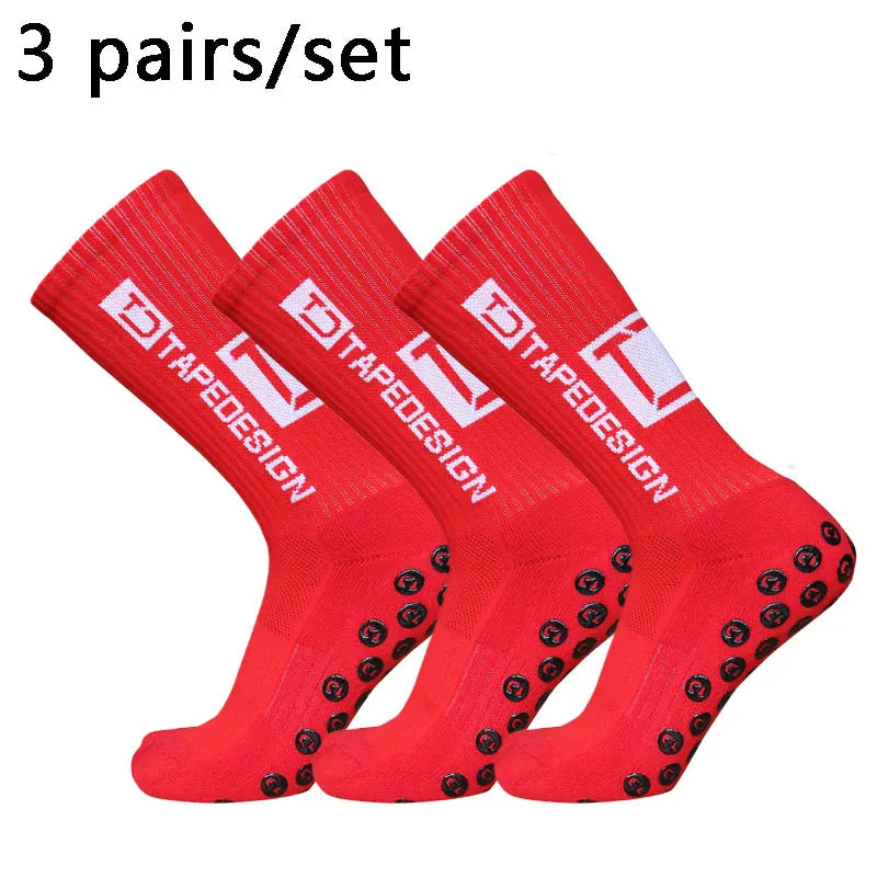 3 Pairs Anti-slip Soccer Socks Women Men Outdoor Sport Grip Football Yoga Socks For Woman