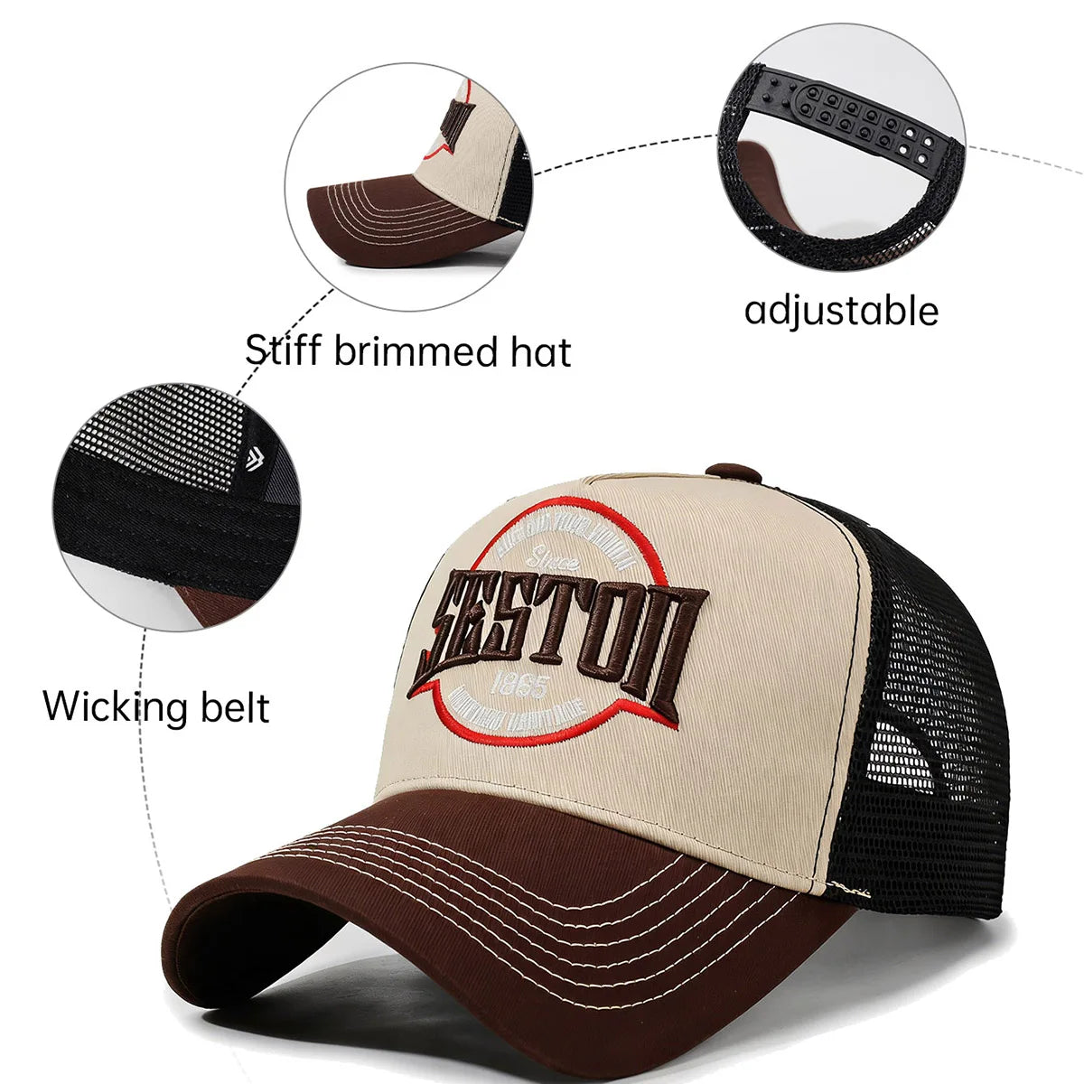 Large Head Circumference Baseball Cap for Men and Women, Sun Protection Visor Cap, Face-Slimming Outdoor Sports Cap, Breathable