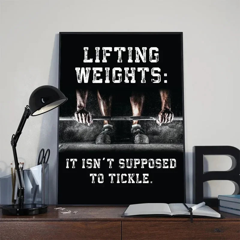 Workout Inspirational Quotes Prints Motivational Fitness Poster Bodybuilding Canvas Painting Wall Art Picture for Gym Home Decor
