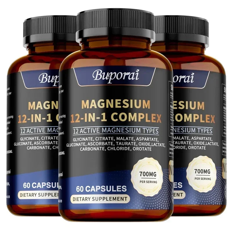 Magnesium Complex -Supports Muscle, Bone, and Joint Health, Relieves Stress, Maintains A Good Mood, and Promotes Overall Health