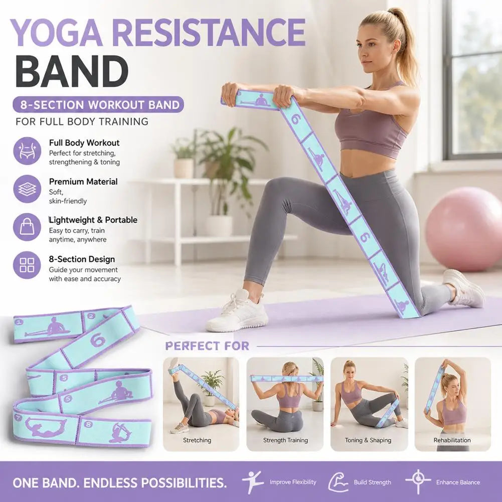 Yoga Stretch Strap Gaelic Band Dance Stretching Band Elastic Sports Resistance Bands Home Pilates Exercise Pull Strap Belt