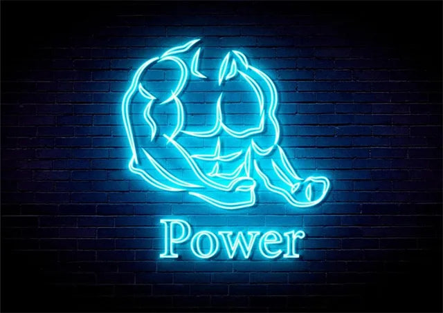 Modern Fitness Body Motivation Neon Design Canvas Posters GYM Body Pop Wall Art Simply Fitness Power Print Art GYM Decor Mural