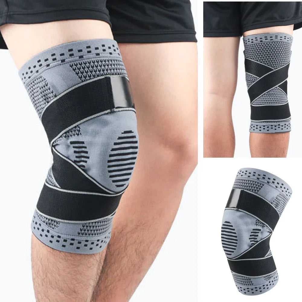 1Pcs Compression Knee Brace with Side Stabilizer Adult Joint Pain Relief Knee Support Meniscus Tear Sports Knee Brace Basketball