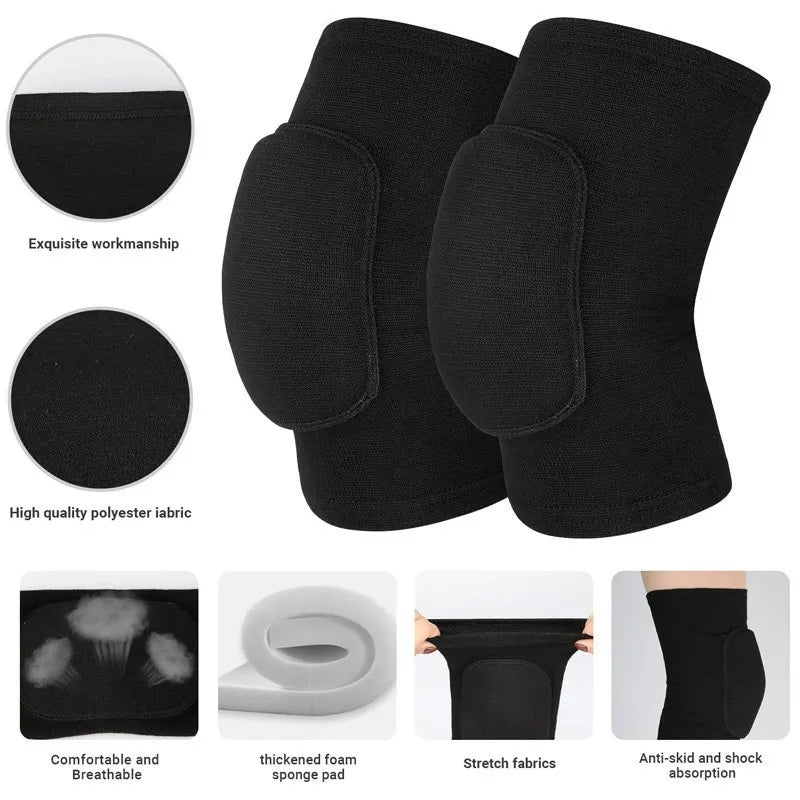 WOSWEIR-Dancing Knee Pads for Volleyball Yoga Women Kids Men Patella Brace Support EVA Kneepad Fitness Protector Work Gear