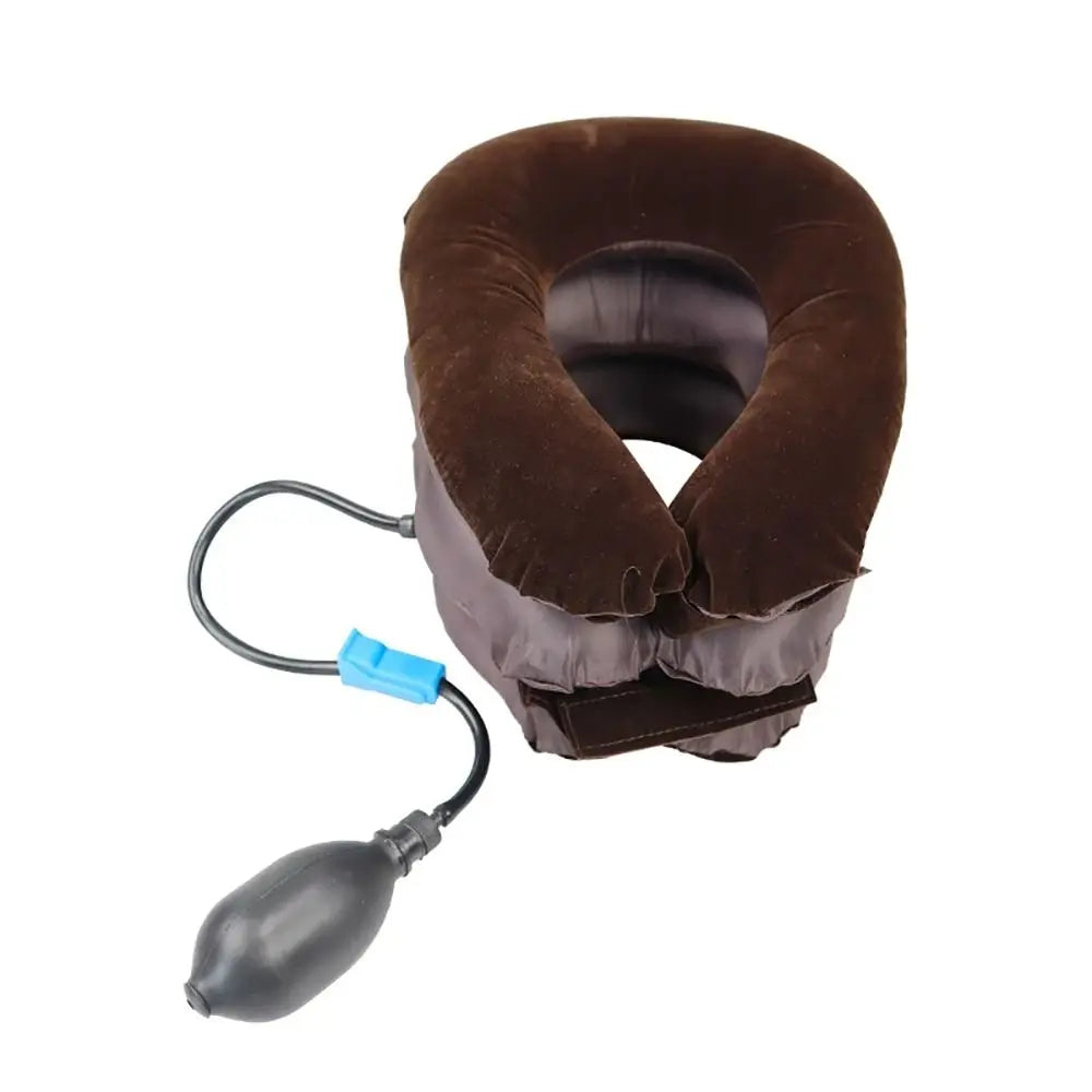 1Pcs Inflatable Air Cervical Neck Traction 1 Tube 3 Layers Neck Stretcher Adjustable Orthopedic Pillow Collar Neck Support