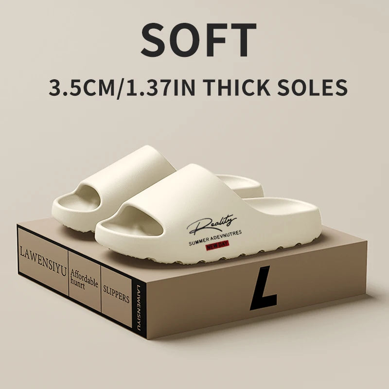 Comfortable And Lightweight Outdoor Slippers, Non-Slip Home Summer Beach Slippers, Same Style For Men And Women(No Shoe Box)