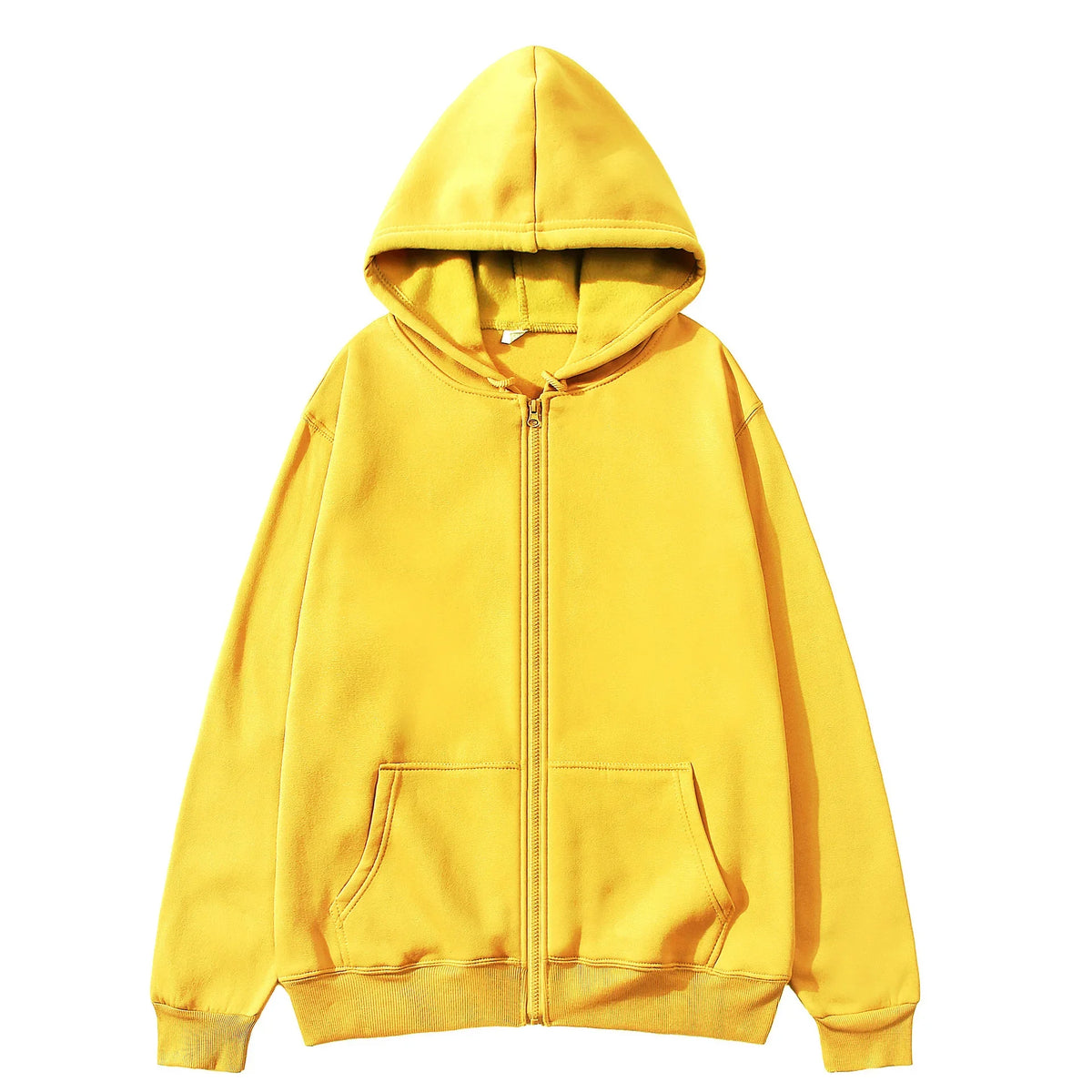 Oversize Women Hoodies Casual Solid Zip Up Hooded Sweatshirt Harajuku Korean Loose Couple Hoodie Jacket Coat Streetwear