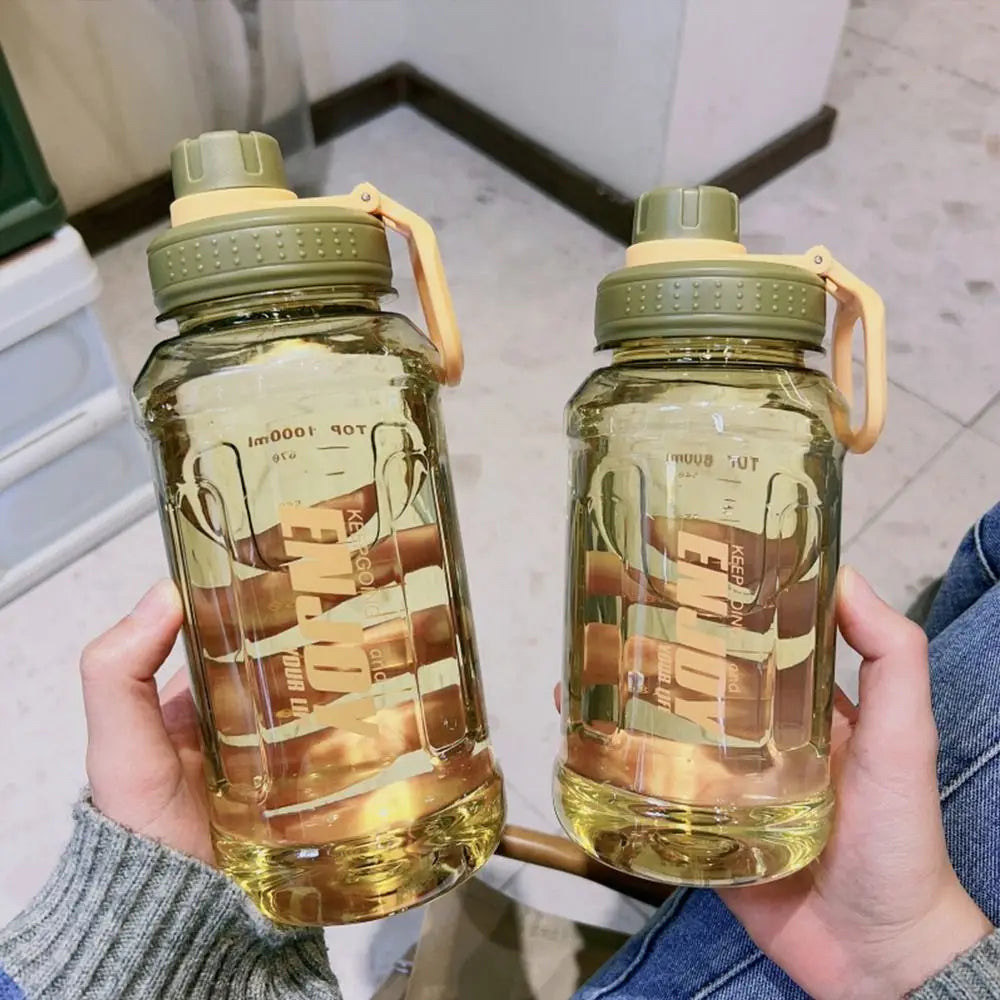 Plastic Sport Bottle Fitness Water Bottle Leakproof Water Bottle 600ml/800ml/1000ml High Temperature Resistant Water Cup Summer