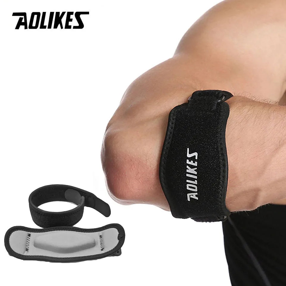 AOLIKES 1PCS New Elbow Protection Strap Elbow Soft Cushion Support Strap Knee Support Basketball Tennis Badminton Elbow Pad