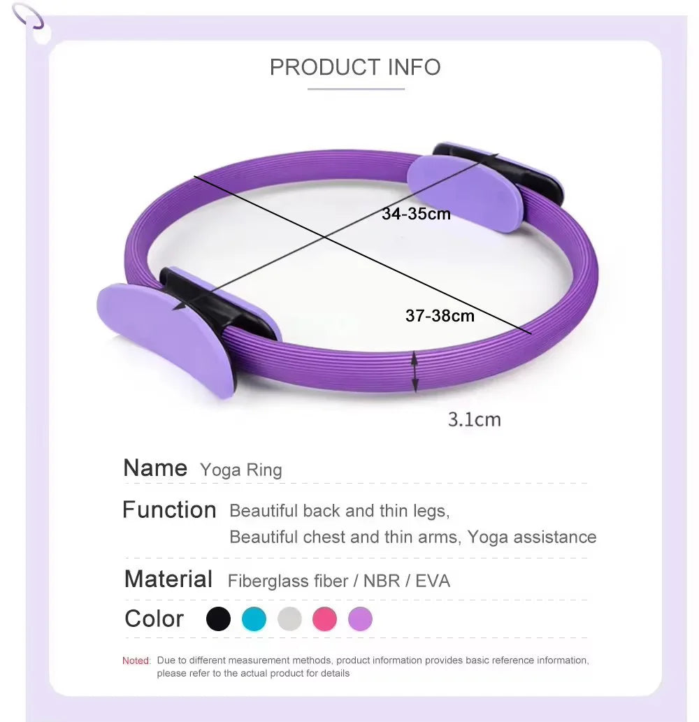 Yoga Fitness Ring Pilates Ring Women Girl Exercise Home Resistance Elasticity Yoga Gym Workout Pilates Circle Yoga Circle 