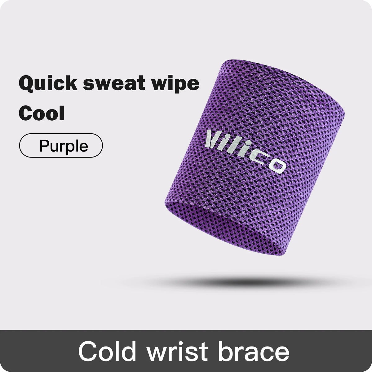 1/2 PC Summer Ice Cooling Wrist Sweatband Sport Wristband Volleyball Gym Wrist Brace Support Sweat Band Towel Wrist Protect