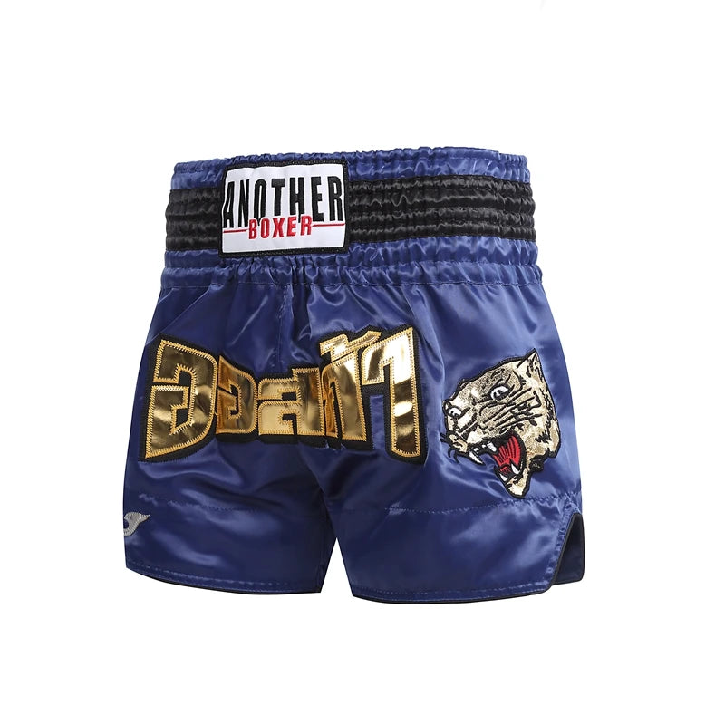 Tiger Muay Thai Shorts Satin Kick Boxing Shorts Mens Women Kids Gym Martial Arts MMA Training Clothes BJJ Fight Kickboxing Pants