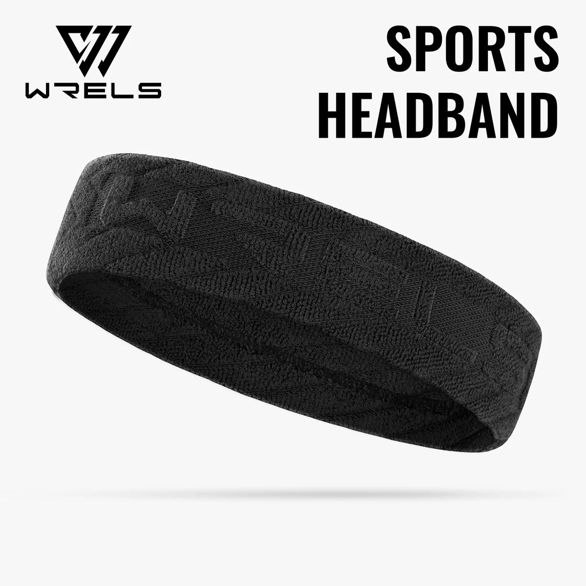 WRELS Sweatband Headband Terry Cloth Absorbent Thick Yoga Running Basketball Gym Workout Athletic Men Women Sport Hair Band