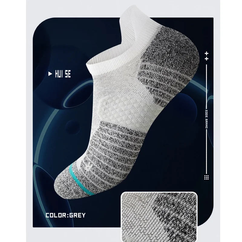 3 Pairs Professional Marathon Socks Men's Thick Towel Bottom Special for Badminton Running Thin Sports Socks