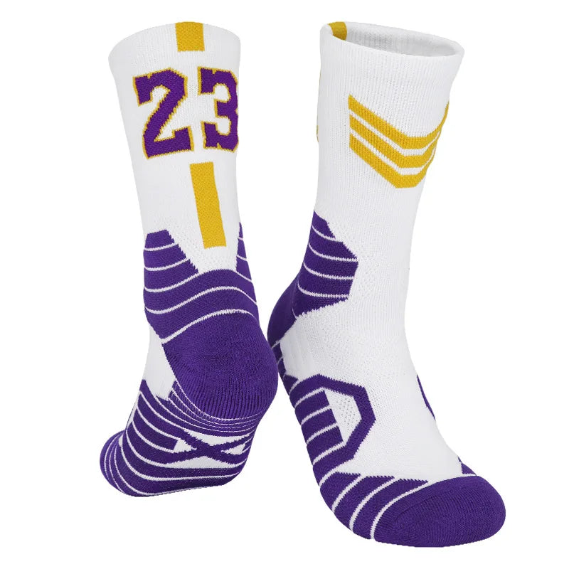 Men's Basketball Socks Number Sports Socks Thickened Towel Bottom Outdoor Cycling Running Basket Women Adult calcetines Socks