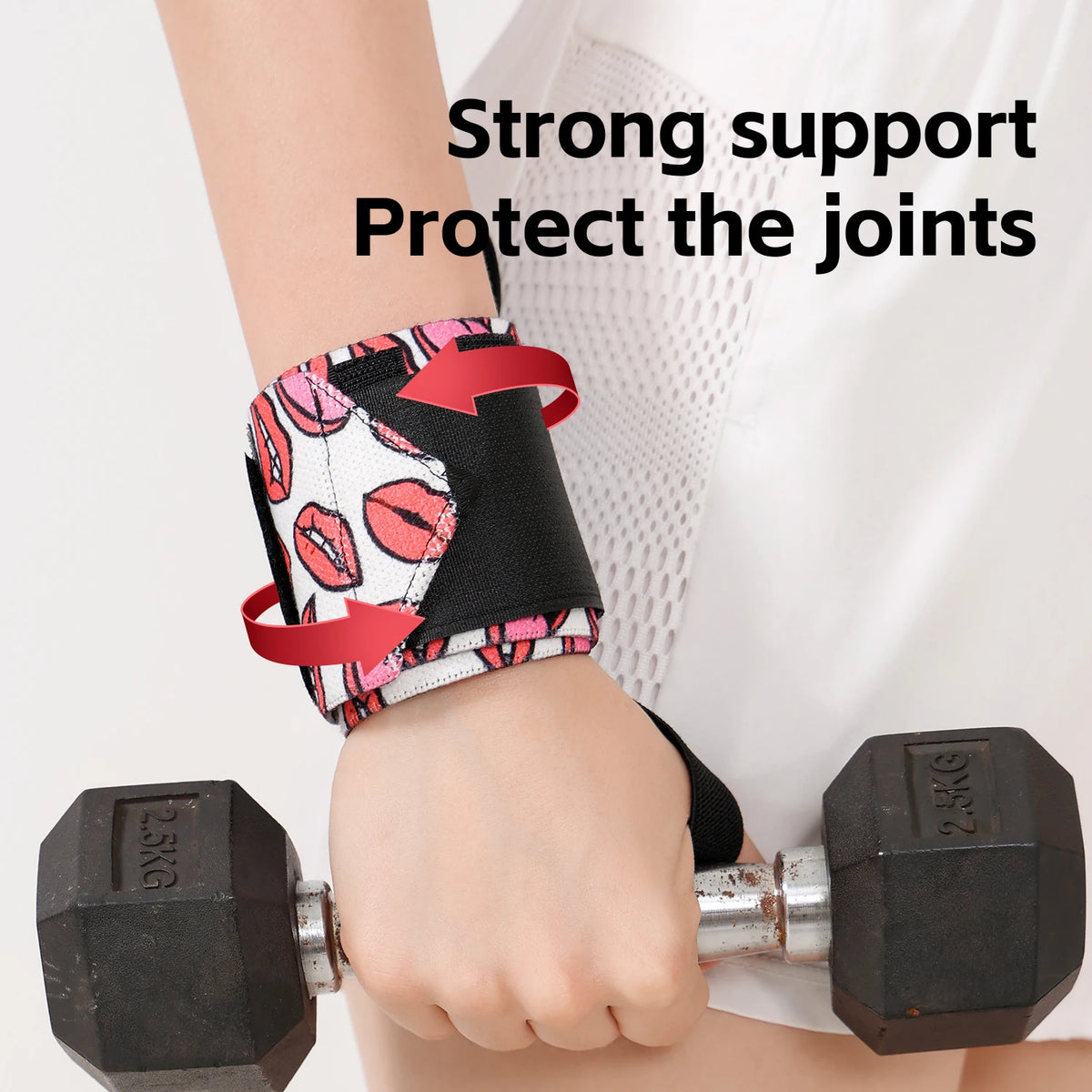 Weight Lifting Wristband Elastic Breathable Wrist Wraps Bandage Gym Fitness Weightlifting Powerlifting Wrist Brace Support Strap