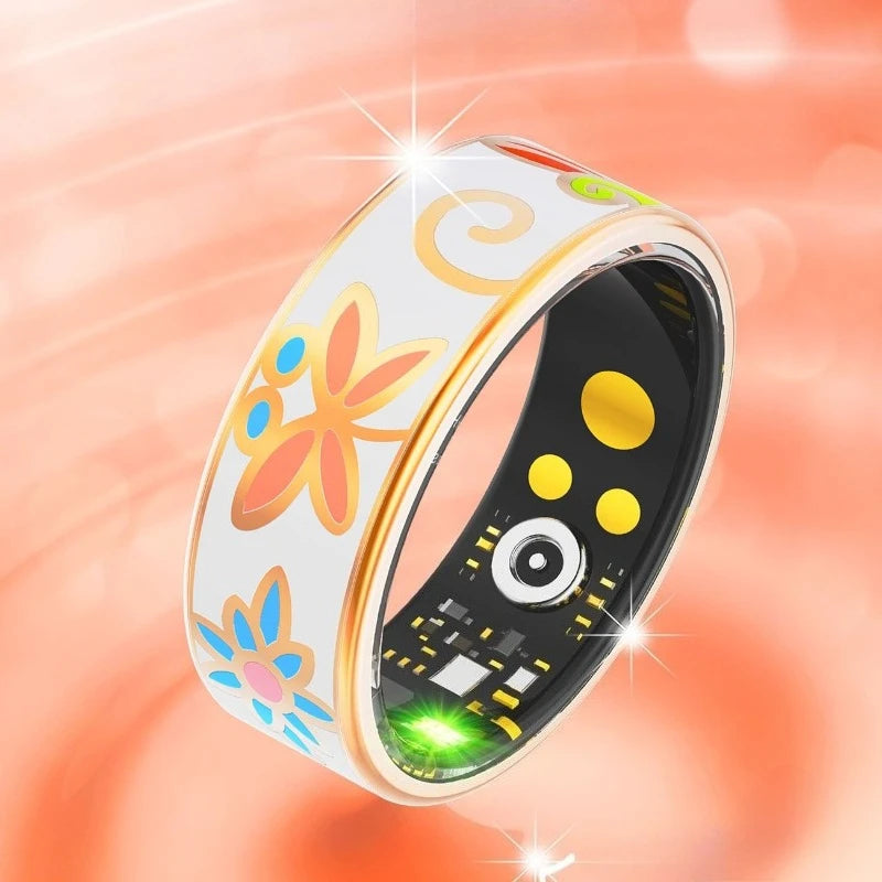 Color Smart Rings Health Monitoring Heart Rate Blood Oxygen Blood Pressure Multifunctional Ring Suitable Android 5.1 IOS 8.0
