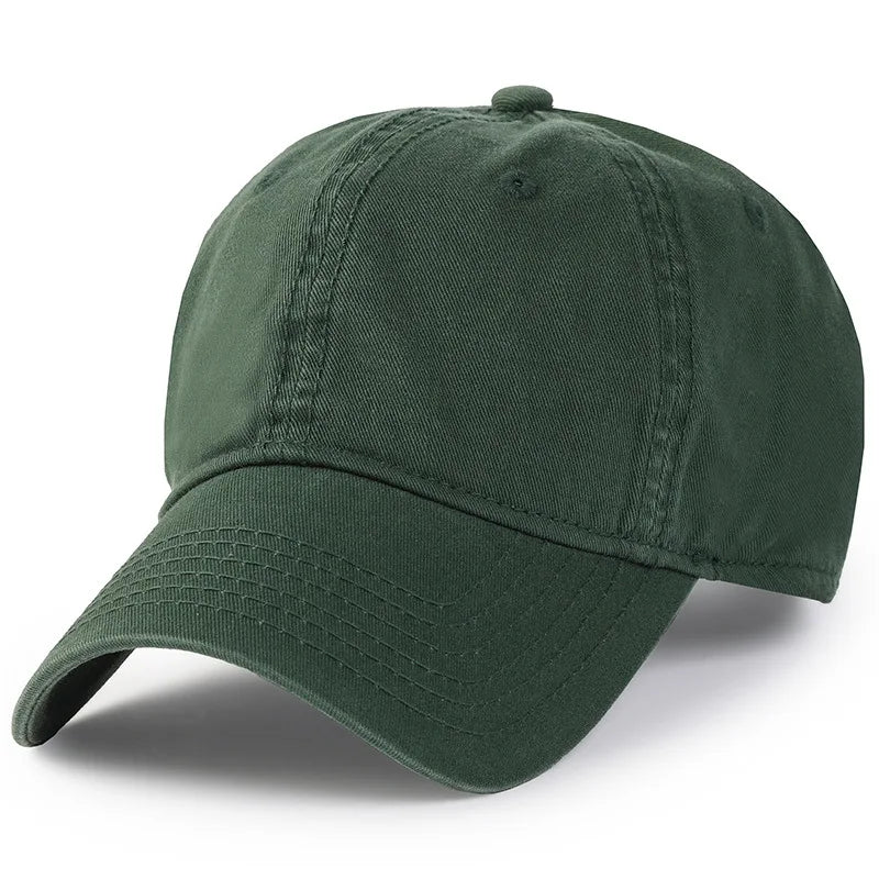 Men Women Oversize XXL 100% Cotton Baseball Cap, Large Hat for Big Heads 56-63cm (23.5'-25.5'), Adjustable Plain Dad Cap