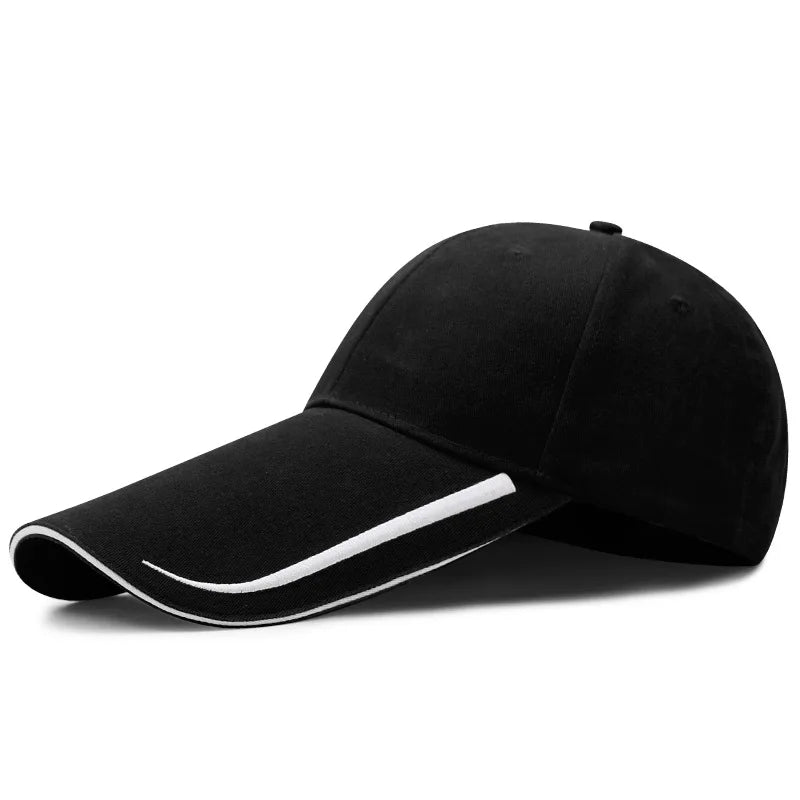 Peaked Hat Spring Summer 14cm Long Brim Sunscreen Fishing Men Women Street Sunshade Outdoor Adjustable Cotton Golf Cap Trucker