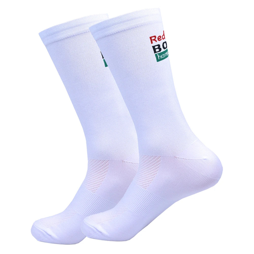 New Black FDJ Cycling Socks UAE Team Non Slip Soccer Socks Cushioned Breathable Running Yoga Basketball Hiking Sports Grip Socks