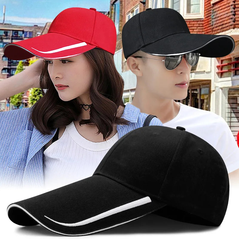 Peaked Hat Spring Summer 14cm Long Brim Sunscreen Fishing Men Women Street Sunshade Outdoor Adjustable Cotton Golf Cap Trucker