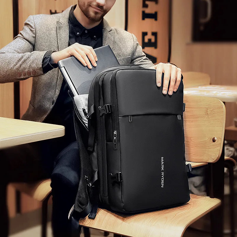Mark Ryden 17 Inch Laptop Man Backpack USB Charging Multi-layer Space Travel Bag Business Male Anti-Theft Mochila