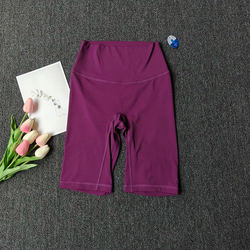 Summer High-Waist Yoga Shorts for Women Fitness Workout Shorts Booty-Lifting Sport Gym Soft Breathable Running Cycling Shorts