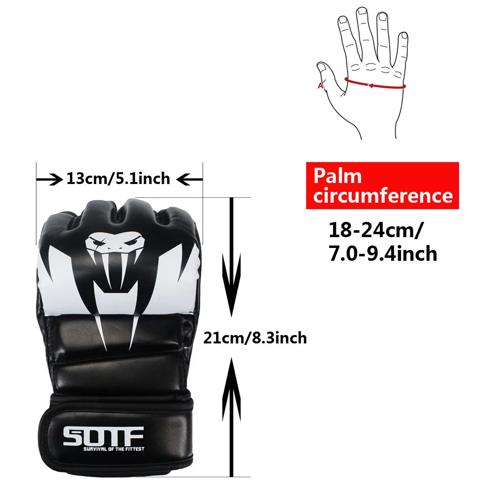 SOTF Adults MMA Venomous snake Multicolor Boxing gloves MMA Tiger Muay Thai gloves muay thai boxing fight glove Sanda pads box