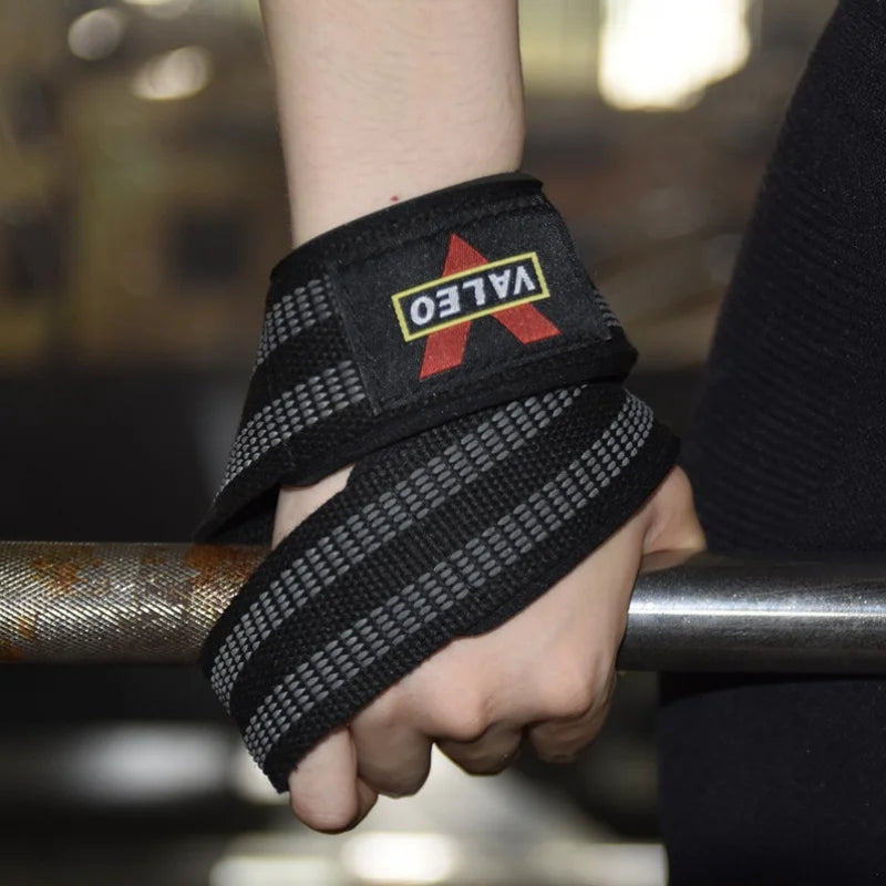 1 Pair Figure 8 Lifting Straps for Deadlift, Anti-slip Silicone Weight Lifting Straps with Wrist Pad for Powerlifting Strongman
