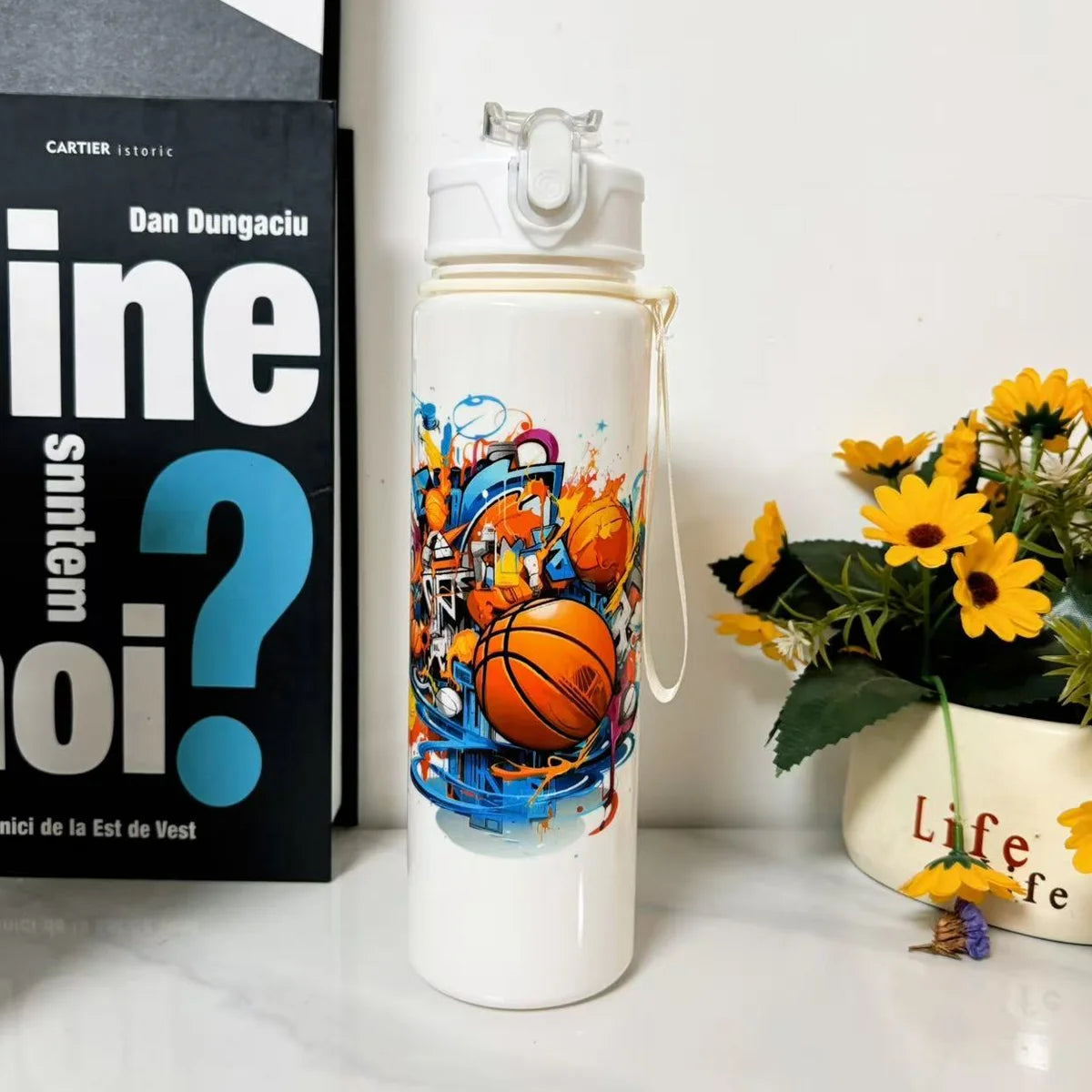 Portable 750ml Sports Water Bottle Durable for Camping Travel Home Office Daily Use