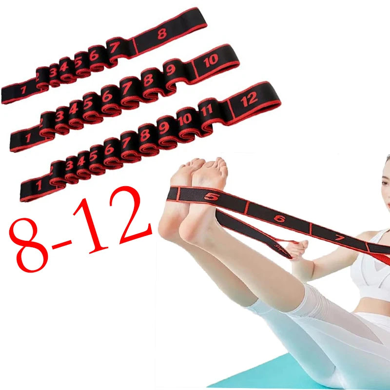 Elastic Yoga Stretching Strap Ballet Dance Leg Stretching Band Beginner Pilates Dance Gymnastics Loop Strap Belt Fitness Sport