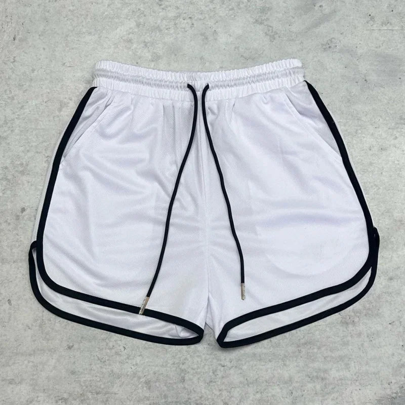 Summer Beach Fitness Shorts Men Running Training Short Pants Casual Athletics Quick Drying Breathable Mesh Sports Shorts
