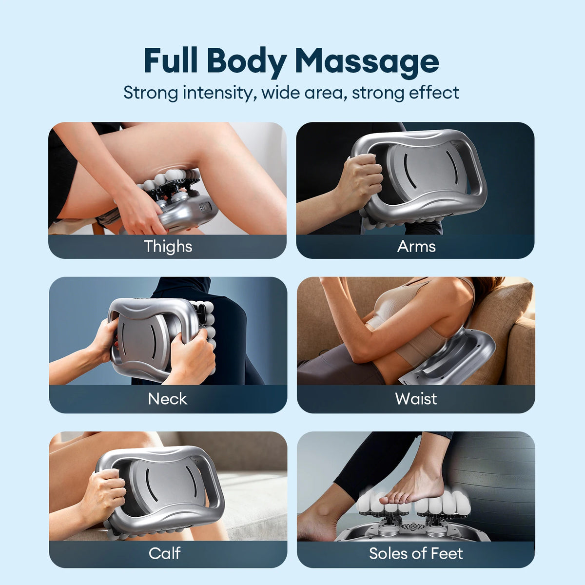 48-Heads Body Massage Gun High-Frequency Vibration Fascia Gun Back Waist Thigh Massager Neck Shoulder Massager Muscle masajeador