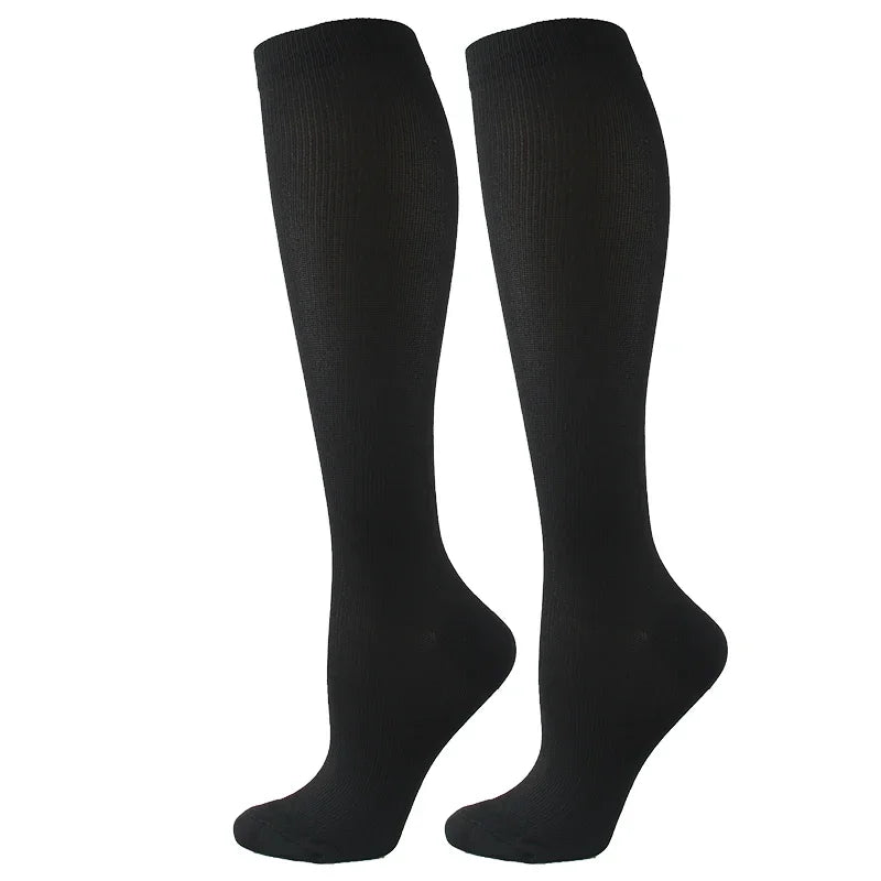Varicose Compression Socks Blood Circulation Knee Length Elastic Socks Gym Outdoor Marathon Cycling Natural Hiking Sports Sock