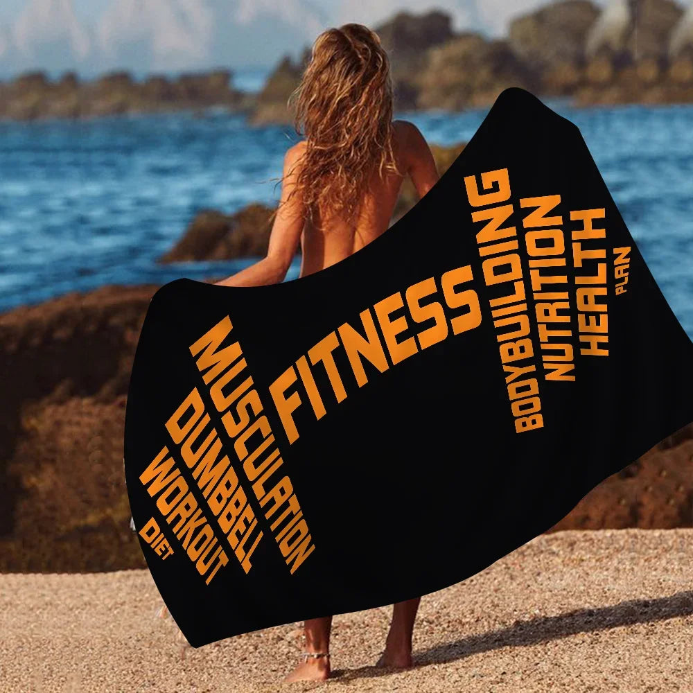 Powerhouse Gym Towel Microfiber Beach Towel Absorbent Quick dry Soft Yoga Swimming Resort Mountain Climbing Towel