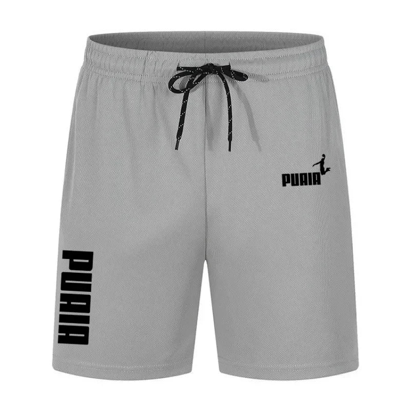 Men's Running Shorts Casual Sports Breathable Mesh Quick Dry Shorts Outdoor Hiking Clothing Fitness Quick Dry Drawstring Shorts