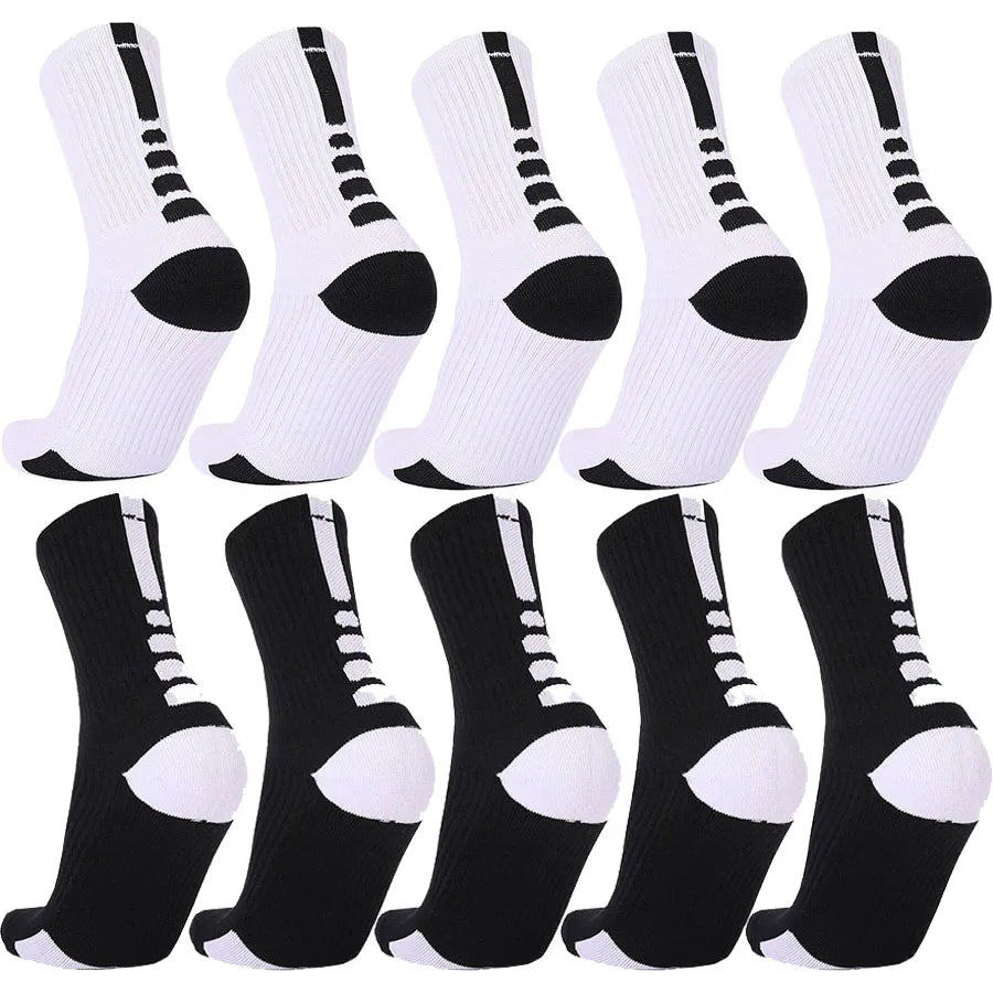 10Pairs Light Cushion Sport Socks for Men Women Football Basketball Baseball Rugby Soccer Cycling