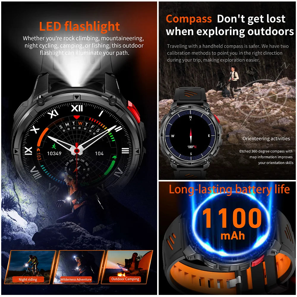 2026 New T-Rex3 Ultra 1100mAh Super Capacity Battery Adult Men Smart Watch 1.7