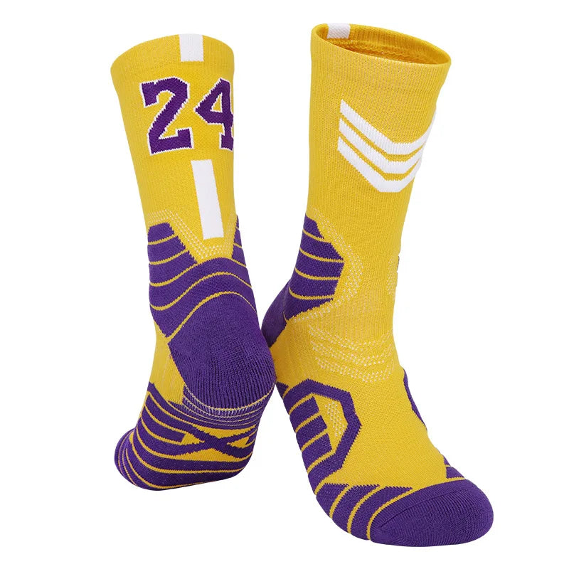 Men's Basketball Socks Number Sports Socks Thickened Towel Bottom Outdoor Cycling Running Basket Women Adult calcetines Socks