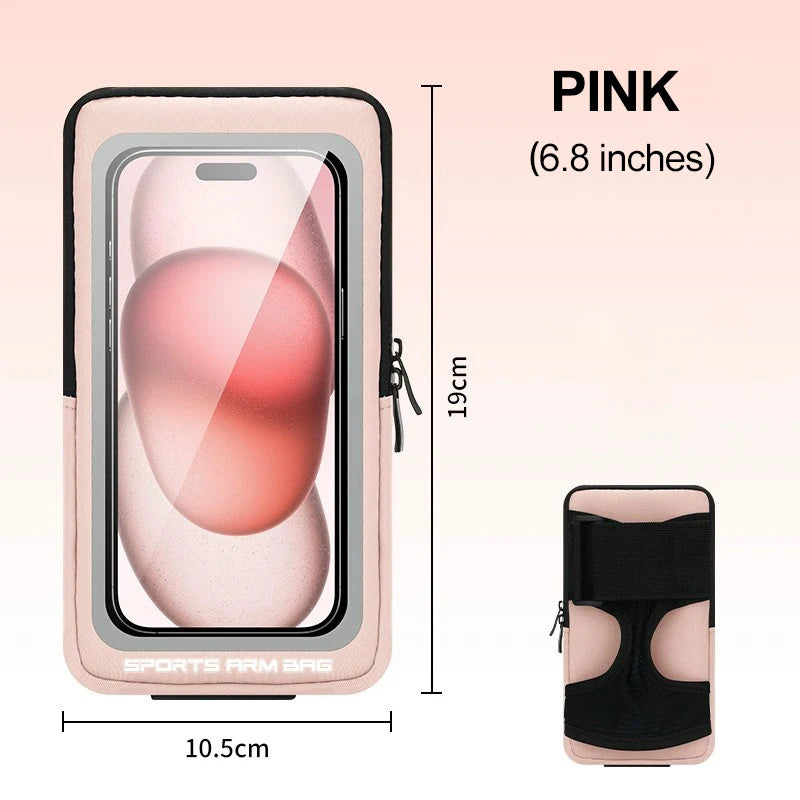 Unisex Running Wrist Bag Compatible Travel Outdoor Sports Arm Bag Phone Holder Waterproof Lightweight Adjustable Wrist Armbands