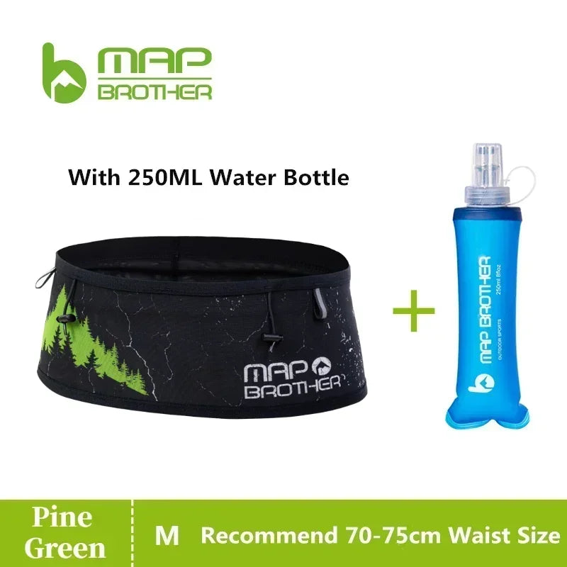 MAP BROTHER W1002 Hydration Running Belt Waist Pack Travel Money Bag Trail Marathon Gym Workout Fitness Mobile Phone Holder Bag