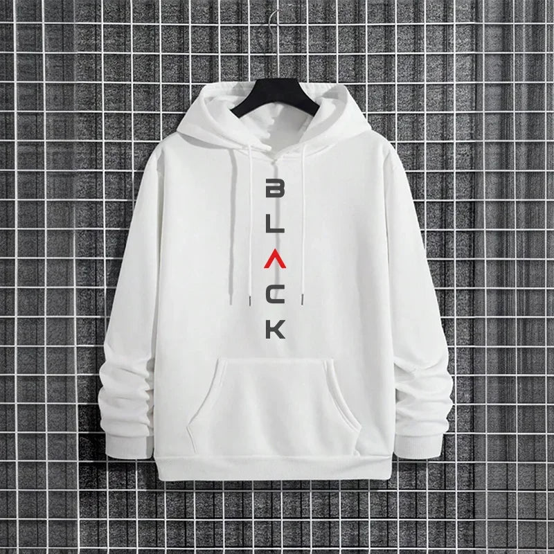 2026 New Arrival Men's Tracksuit Black Letter Print Sweatshirt + Pants Urban Causal Fashion Sportswear Fall/winter Sports Suit