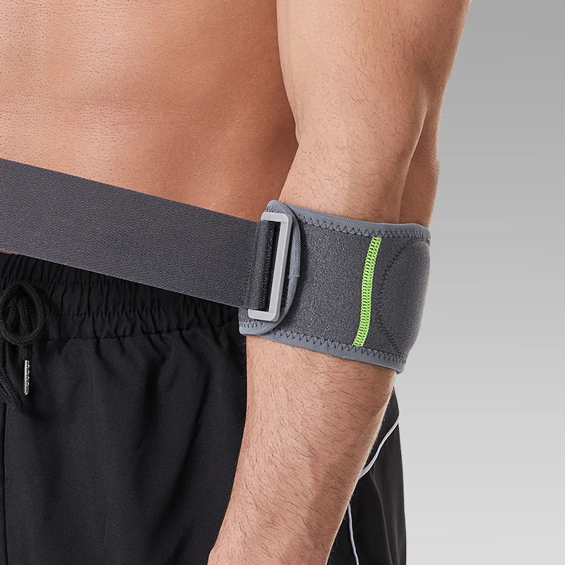 1pc Adjustable Elbow Support Brace, Compression Elbow Strap with Stabilizing Support for Tennis, Basketball, Golf, Gym & Sports
