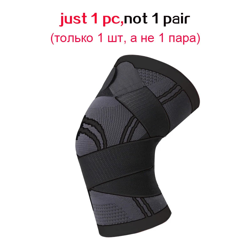 1PC Knee Pads for Men and Women Pressurized Elastic Kneepad Support Bandage Sports Fitness Basketball Volleyball Brace Protector